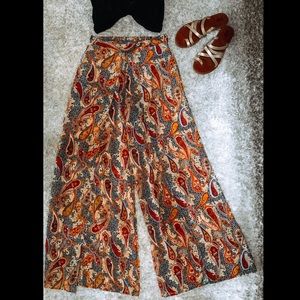 Truth NYC palazzo flare pants paisley Medium